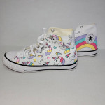 Converse Chuck Taylor All Star Rainbow Unicorn High Top Shoes Youth Girl's