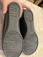 Crocs Womens 10 Shoes Dual Comfort Busy Day Black Stretch Fabric