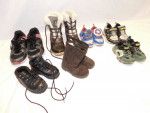 GET 7 PAIRS OF USED CHILDREN'S TENNIS SHOES, SNOW BOOTS, SHOES FOR
