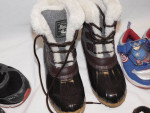 GET 7 PAIRS OF USED CHILDREN'S TENNIS SHOES, SNOW BOOTS, SHOES FOR