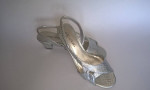 Womens shoes 7W silver sandals Easy Street like new condition