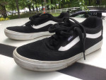 Mens vans black pro skate suede shoes size 8