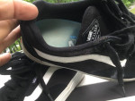 Mens vans black pro skate suede shoes size 8