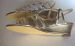 Womens shoes 7M satin gold sandals I. Miller new unworn condition