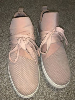 Tan Lace Up Sneakers Tennis Shoes