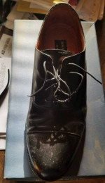Men's black dress shoes