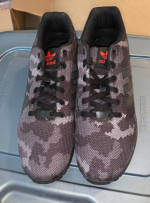 Adidas Torsion ZX FLUX Sneakers Shoes Black Grey Camo 13M. Exc cond.