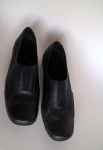 Womens 7M shoes black soft leather St Johns Bay excellent condition
