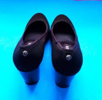 ANNE KLEIN Iflex PumpWomens 3 1/4" Heel Shoes, Black, Fabric, Size 10M