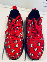 Champion Mens 93Eighteen Repeat C Logo Shoes Men Sz 7 Red / Black
