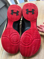 Men’s Under Armor Black & Red Basketball Shoes