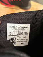 Men’s Under Armor Black & Red Basketball Shoes
