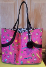 LOLITA 3-piece Tote Bag w Charms & inner pouch Theme of Shoes Purses