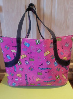 LOLITA 3-piece Tote Bag w Charms & inner pouch Theme of Shoes Purses