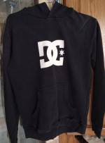 Boy's DC Shoes brand black hooded sweatshirt - Size 14