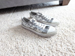 Men's Mecca gray canvas shoes - size 11