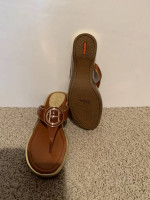 Cole Haan Air Angela Thong Wood Platform Shoes 7.5
