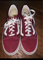 NEW Vans Juniors Old Skool Sneakers Red White Size Junior Size 6 Lace Up Shoes
