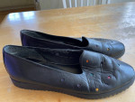 Women flat slip on leather Clark shoes and other shoes in sz 6, 7, 7/8
