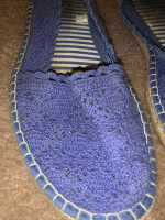 Blue Lace Flat Shoes