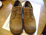 red wing -10 1/2 steel toed shoes -HIGH TOP SHOES SOLD