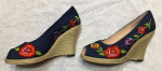Sandalias Ayelet Platform Wedge Flower Embossed Women's Shoes US Size