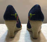 Sandalias Ayelet Platform Wedge Flower Embossed Women's Shoes US Size