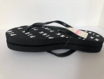 Victoria’s Secret PINK Black Logo Flip Flops Thongs Beach Shoes
