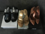 Women's Dress Holiday Party shoes heels wedges 3 pairs size 7.5 7 1/2