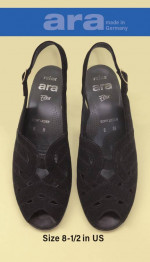 🇩🇪Ara Suede Leather Slingback Open Toe Shoes 8-1/2