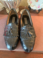 Bruno Magli Jared Crocodile Kilte Tassel Loafers Size 10 M