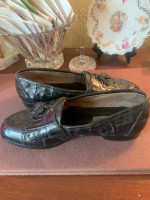 Bruno Magli Jared Crocodile Kilte Tassel Loafers Size 10 M