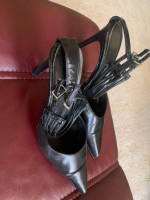 Black high heel shoes