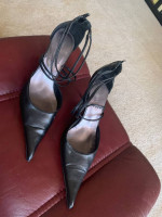 Black high heel shoes