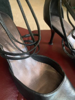 Black high heel shoes