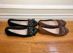 Women’s Black & Brown Salvatore Ferragamo Horsebit Tassel Shoes 7.5