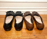 Women’s Black & Brown Salvatore Ferragamo Horsebit Tassel Shoes 7.5