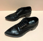 Women’s Chanel Black Leather Lace Up Shoes Size 8