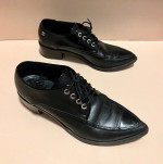 Women’s Chanel Black Leather Lace Up Shoes Size 8