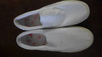 Used Lugz Men's White Canvas Boat Shoes Size 15
