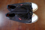 LEVIS 517002-09D ROB DENIM Men's Black/Denim Fabric Skate Shoes