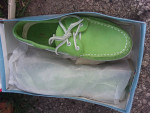 Pair of ladies light green shoes