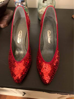 Ruby Red Sequin Shoes