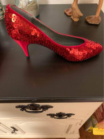 Ruby Red Sequin Shoes