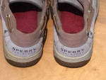 Sperry Top Sider Brown Gold Leather Dock Boat Shoes Size 5.5M Women's