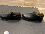 Sketchers black leather dress shoes/loafers size 9.5