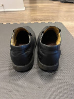 Sketchers black leather dress shoes/loafers size 9.5