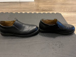 Sketchers black leather dress shoes/loafers size 9.5