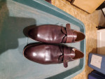 MEN'S DRESS SHOES SIZE 8 ASTON GREY COLLECTION LEATHER BROWN PRE-OWNED