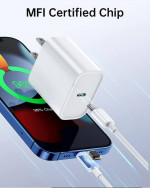 [Apple MFi Certified] Pautron iPhone Charger 20W Fast Charging Cord Wa